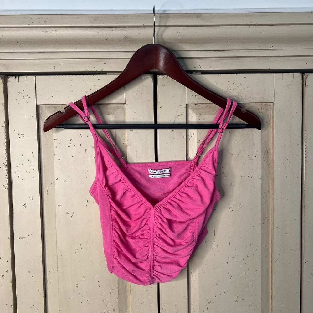 Urban Outfitters Pink Ruched Cami Top, Size M